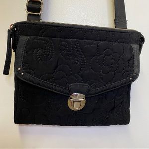 Vera Bradley Black Fabric Crossbody Purse